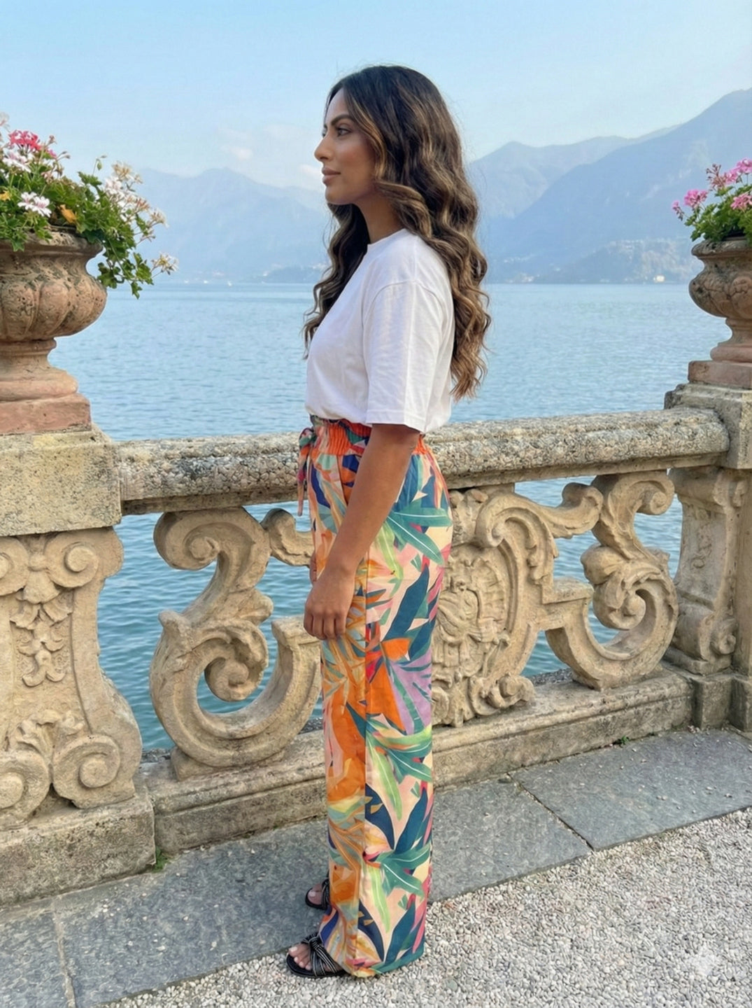 Women Frilled High-Rise Wrinkle Free Flared Trousers