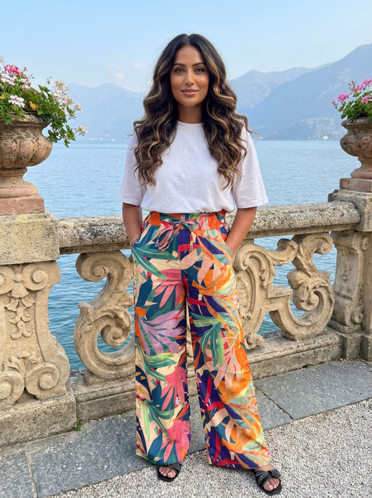 Women Frilled High-Rise Wrinkle Free Flared Trousers