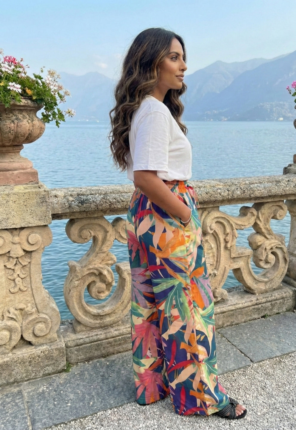 Women Frilled High-Rise Wrinkle Free Flared Trousers