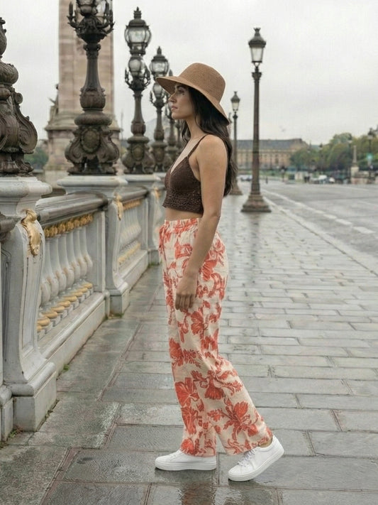 Women Frilled High-Rise Wrinkle Free Flared Trousers