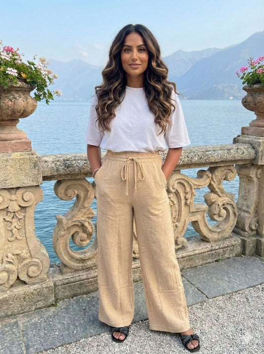 Luxe Soft-Touch Gauze Pants-Lounge Wear Collection