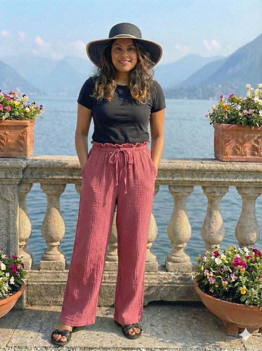 Luxe Soft-Touch Gauze Pants-Lounge Wear Collection