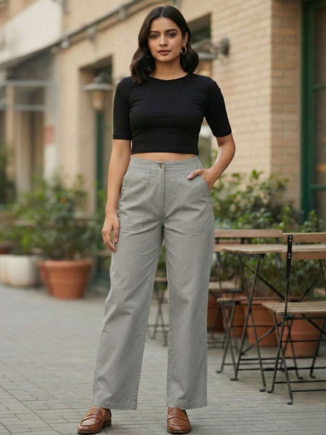 The 9 to 9 All-Day Smart Waist Cotton Trouser (With Phone Pockets)