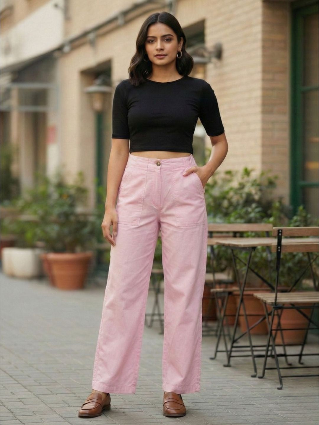 The 9 to 9 All-Day Smart Waist Cotton Trouser (With Phone Pockets)