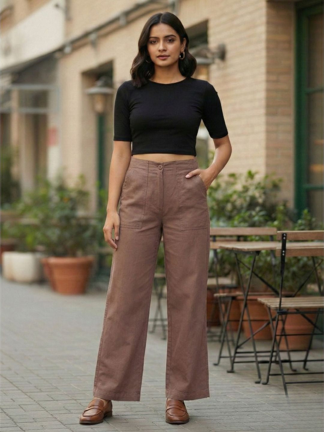 The 9 to 9 All-Day Smart Waist Cotton Trouser (With Phone Pockets)