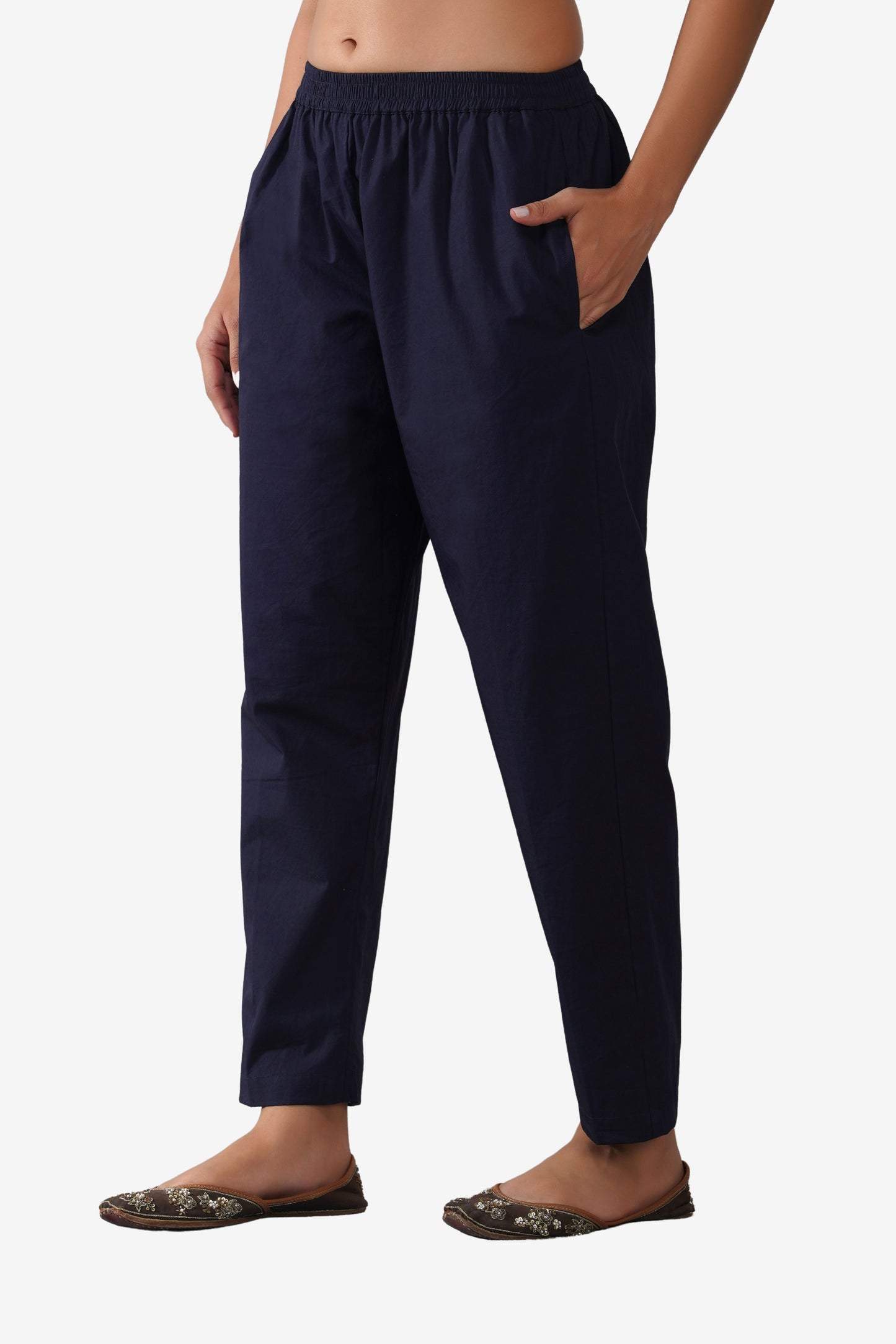 All-Day Ease Relaxed Fit Pure Cotton Mid-rise Trouser