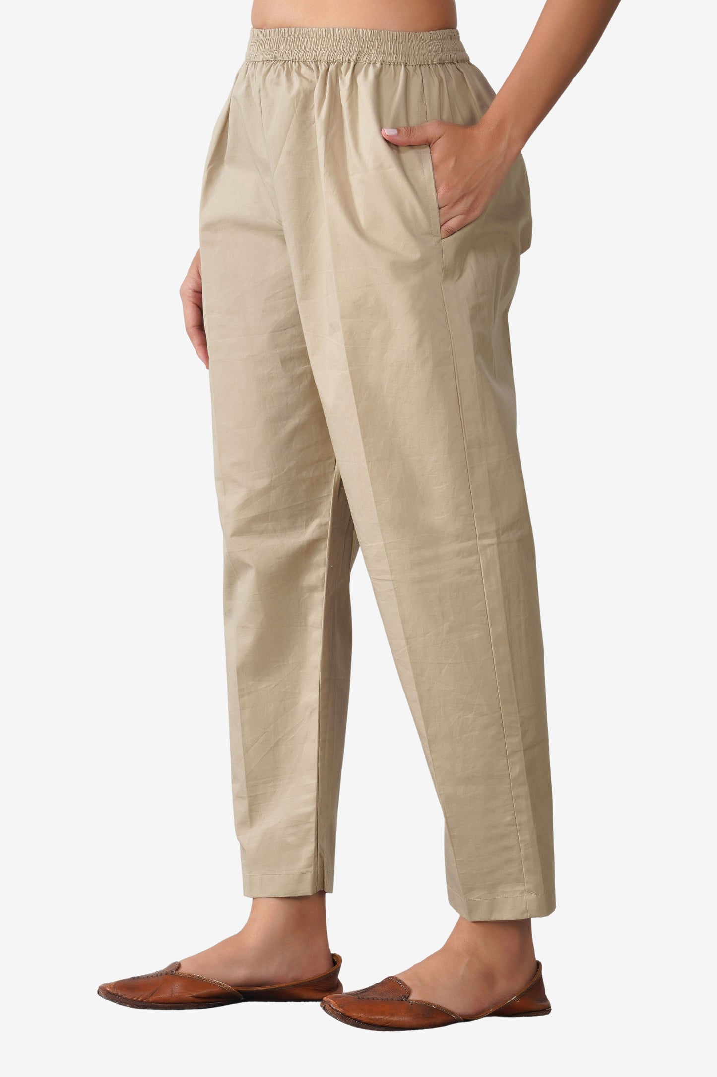 All-Day Ease Relaxed Fit Pure Cotton Mid-rise Trouser