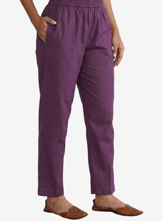 All-Day Ease Relaxed Fit Pure Cotton Mid-rise Trouser