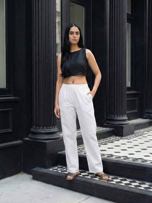 All-Day Ease Relaxed Fit Pure Cotton Mid-rise Trouser