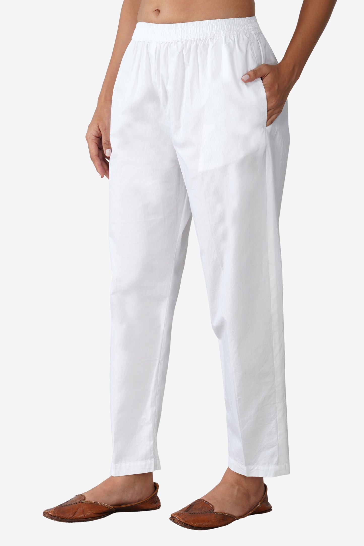 All-Day Ease Relaxed Fit Pure Cotton Mid-rise Trouser